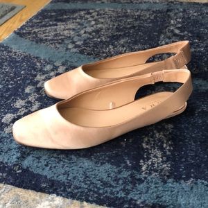 ZARA Satin slingback flats!